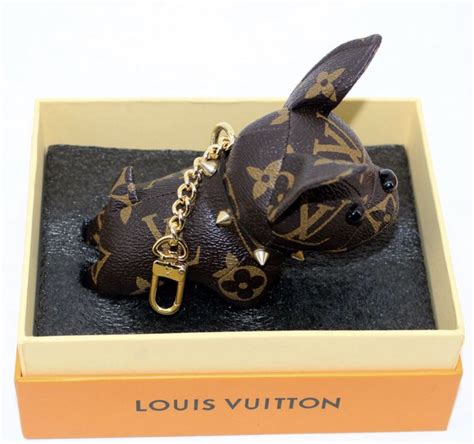 louis vuitton fench bulldog key ring|louis vuitton key lanyard.